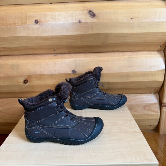 JBU by Jambu Pullman Women's Sz 7.5 Shoes Brown Vegan Faux Fur Cold Weather Boot - Picture 4 of 8